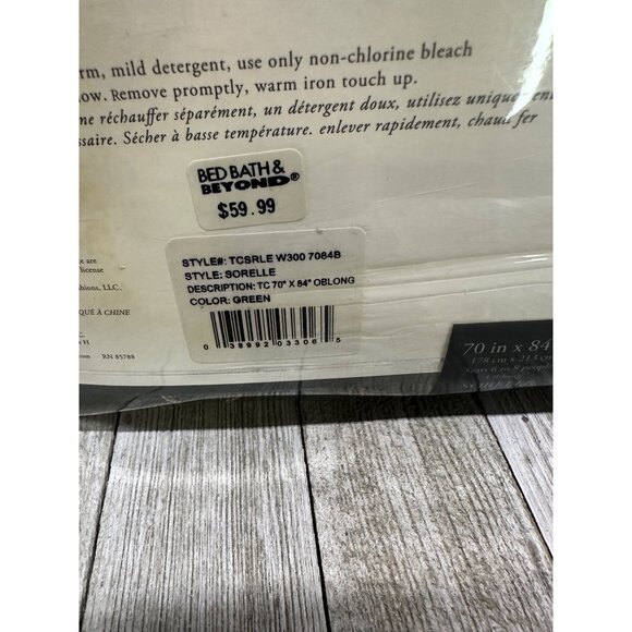 Vintage Waterford Linens Sorelle Tablecloth Green Gold Oblong 70"x84" NEW - Picture 3 of 4